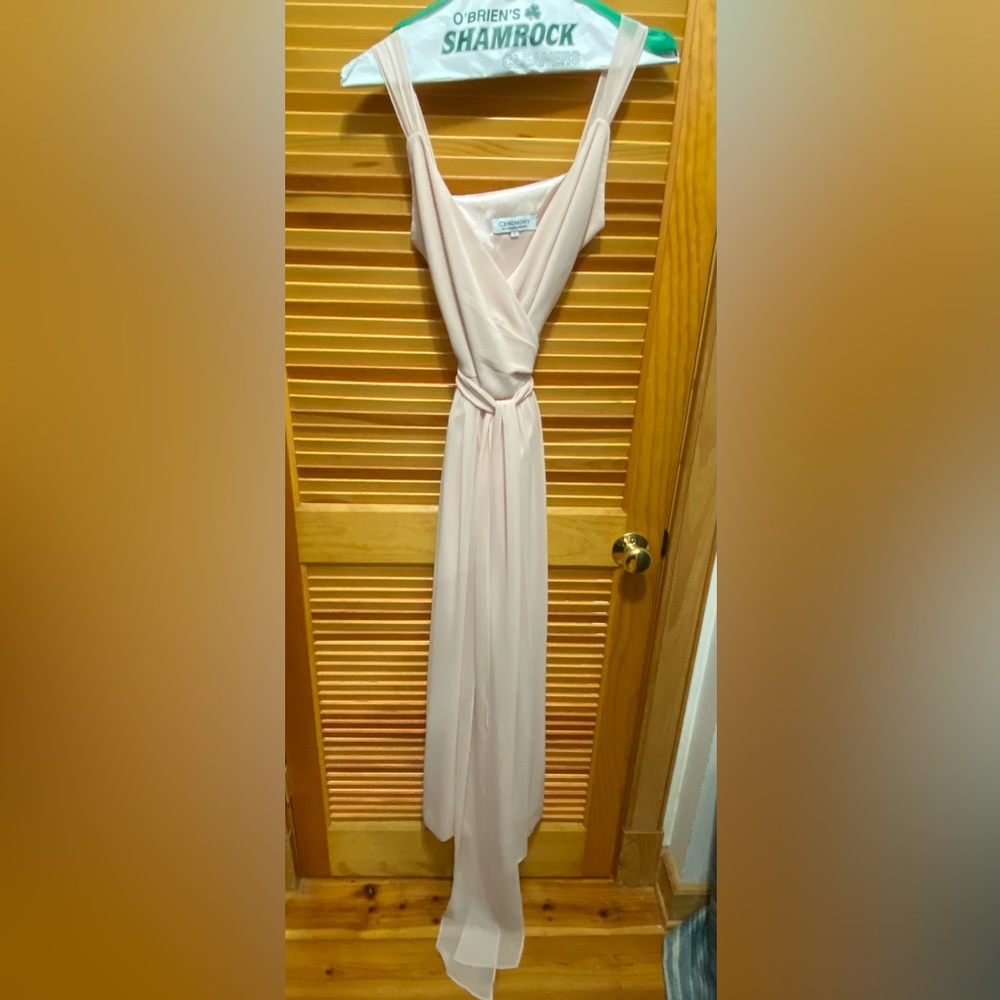 Absolutely stunning blush colored gown.